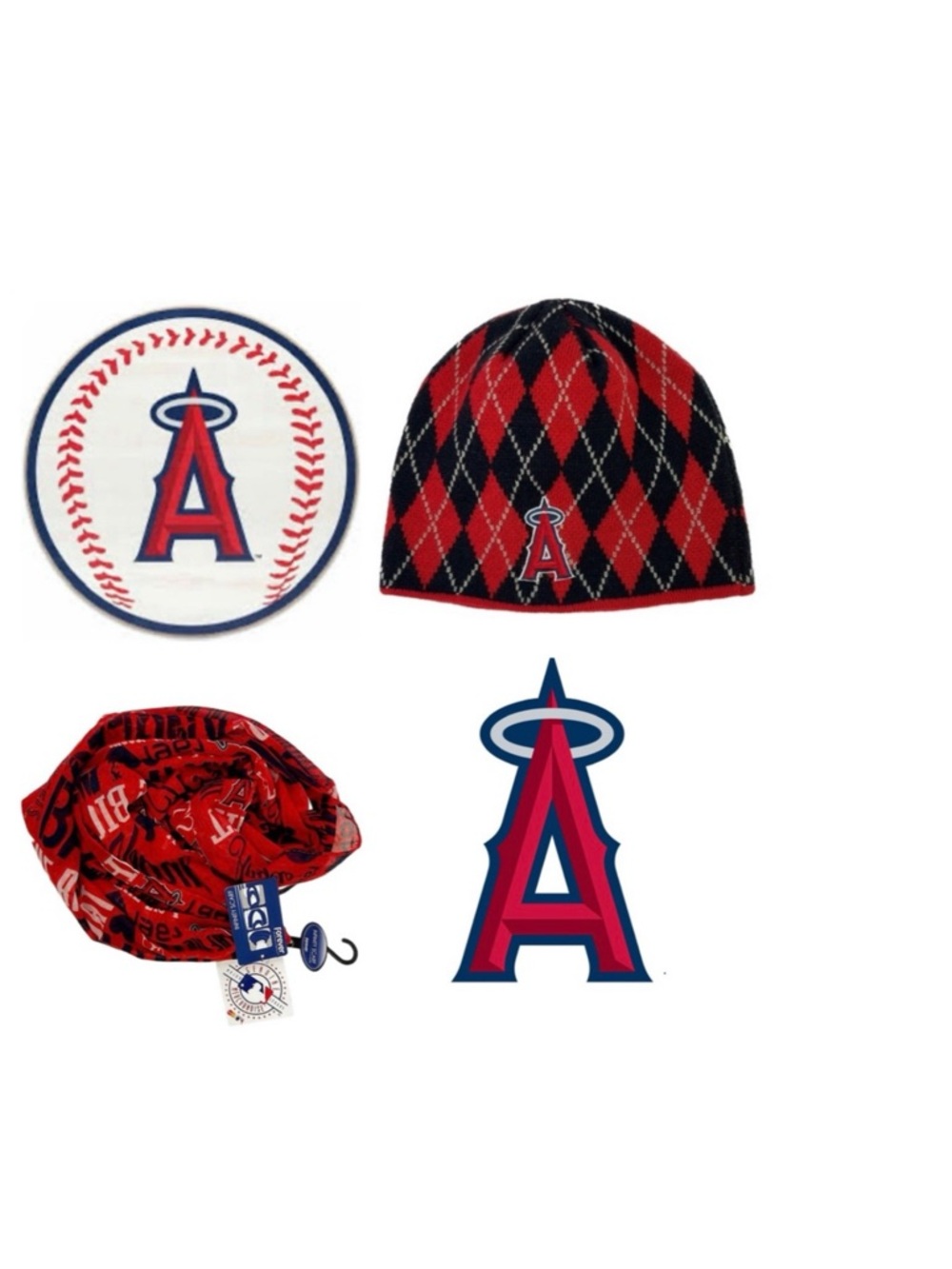 MLB Los Angeles Anaheim Angels Baseball Cacique‎ Beanie Hat & Infinity Scarf